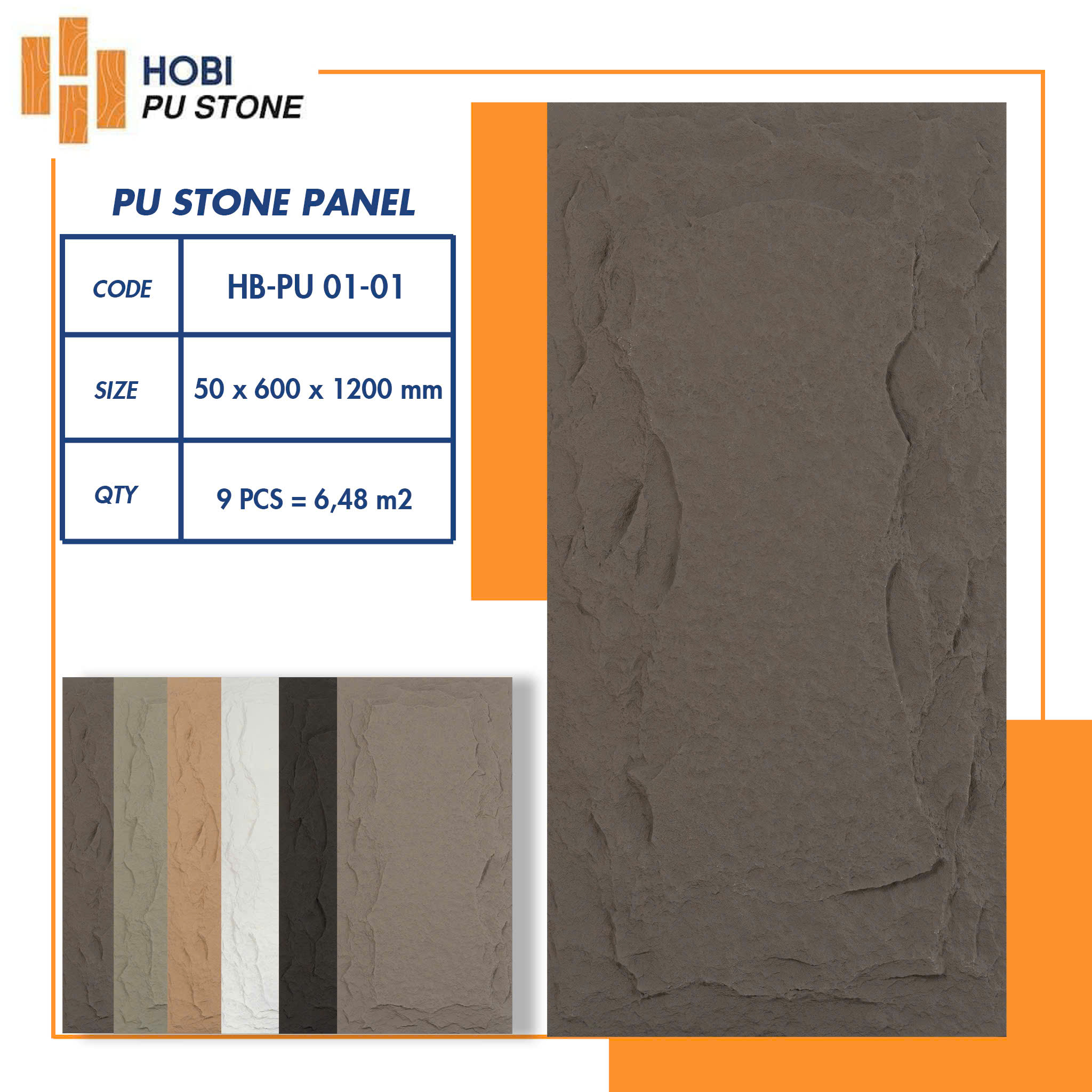 Tấm ốp PU giả đá HP PU 01-01